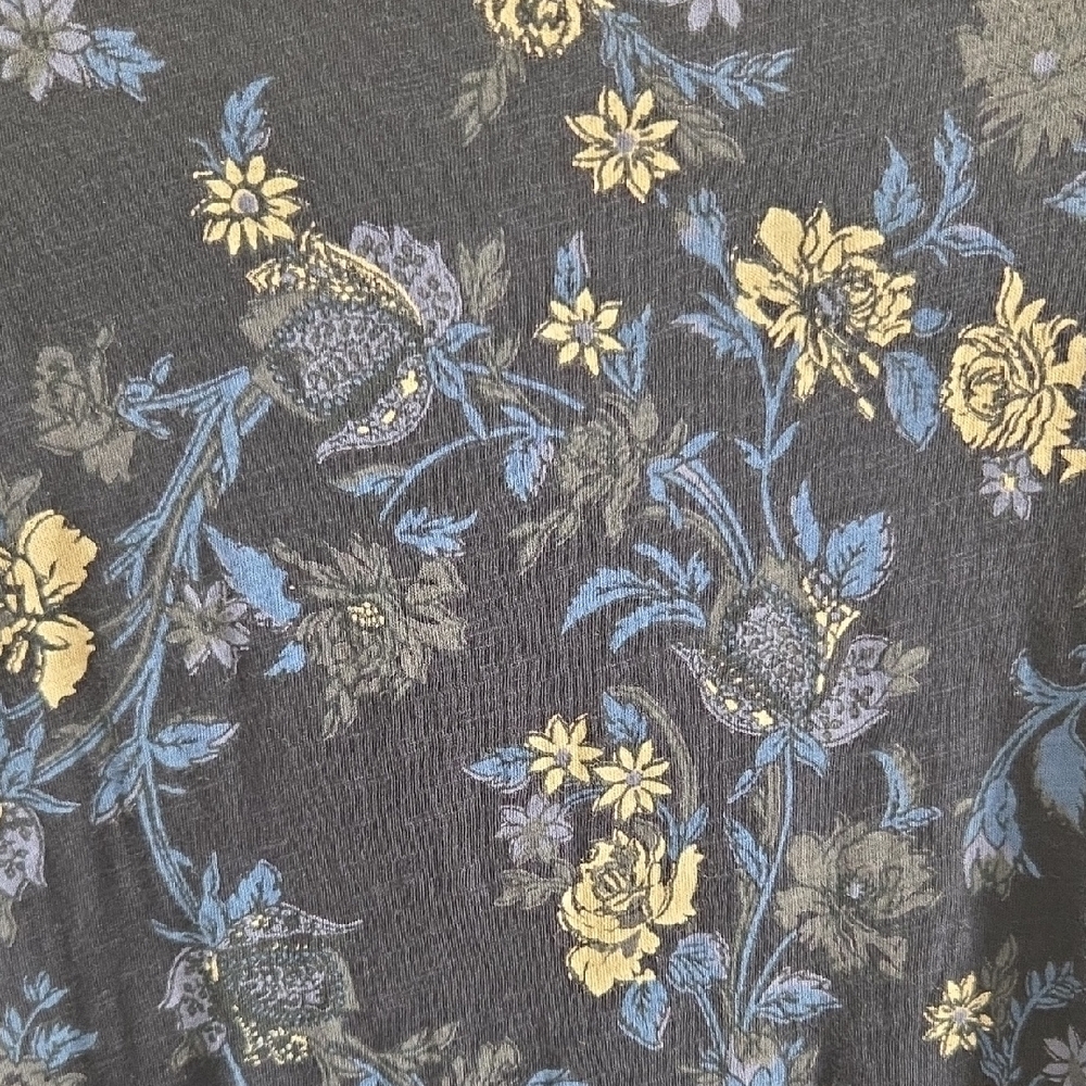 Lucky Brand Navy Floral Blouse - Picture 6 of 8